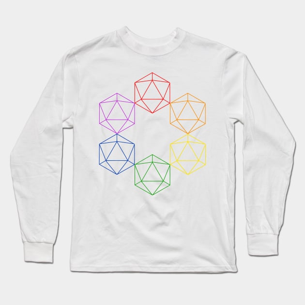 Pride d20 Long Sleeve T-Shirt by PattyT